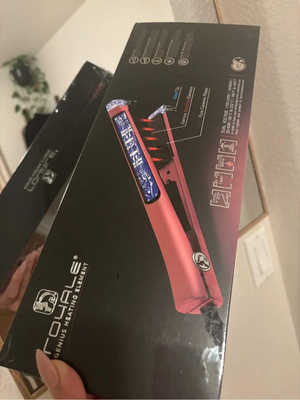 Pink Ceramic Hair Straightener - 1.25